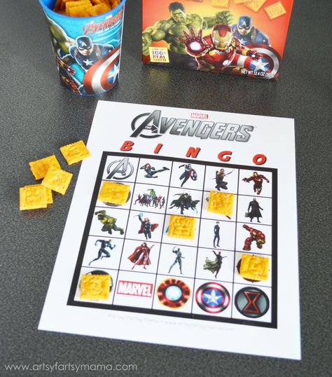 In anticipation of the new MARVEL's  The Avengers: Age of Ultron  movie coming to theaters on May 1st, I decided to create a free printable Avengers bingo game for you to play!! My daughter loves The Avengers, and has been having so much fun playing this bingo and seeing all her favorite superheroes!!     <em class=short_underline>  </em>    The Avengers bingo includes the entire Avengers team, Loki, and a few new characters a... Avengers Party Ideas, Avengers Crafts, Avenger Party, Avengers Birthday Party, Marvel Birthday, Marvel Birthday Party, Marvel Party, Superhero Crafts, Super Hero Birthday