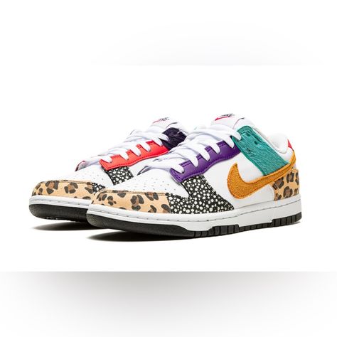 Nwt Nike Women’s Dunk Low Se Safari Mix Are Too Small For My Daughter And Missed The Return Window Brand New From Stadium Goods Paid $285 Men’s 9.5/ Women’s 11 Still Have Authentication Tag On It Womens Dunk Low, Safari Pattern, Popular Sneakers, Nike Sb Dunks Low, Animal Patterns, Stadium Goods, Sb Dunk, Nike Womens, Nike Dunk Low