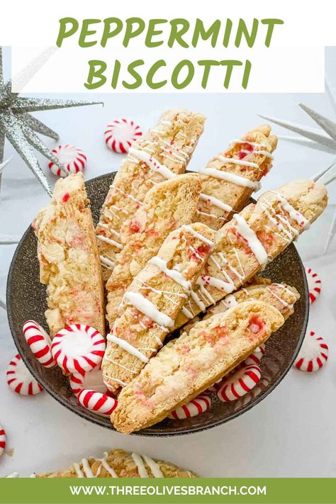 Biscotti Recipe Christmas, Christmas Biscotti Recipe Easy, Peppermint Biscotti Recipe, Christmas Biscotti Recipe, Holiday Biscotti, Peppermint Biscotti, Holiday Dinner Sides, Christmas Biscotti, Peppermint Christmas Cookies