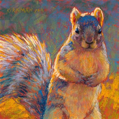 Daily Paintworks - Rita Kirkman Squirrel Art, Chalk Pastel, Oil Pastel Art, Animals In Art, Pastel Paintings, A Squirrel, Southwest Art, Daily Painting, Animal Painting