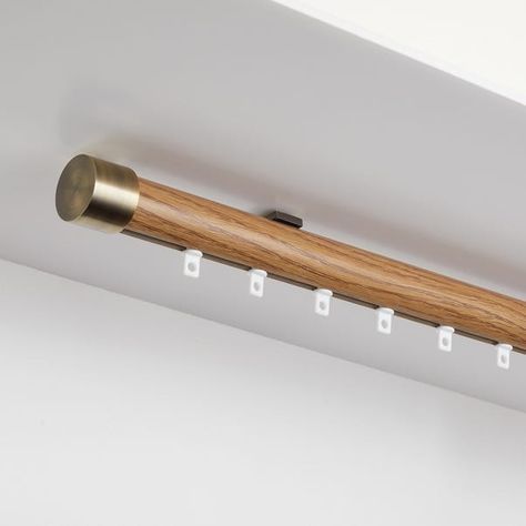 Bay window curtain poles