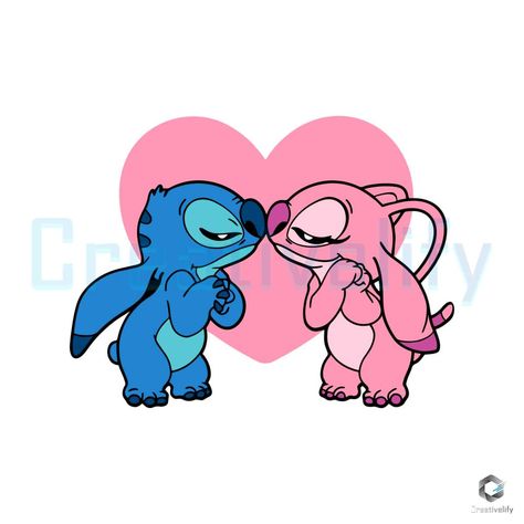 Stitch And Angel Lover SVG Valentine Disney Couple File Stitch And Angel Svg Free, Angel Svg Free, Stitch And Angel Kissing, Angel Hugging, Lilo And Stitch Valentines, Disney Stitch And Angel, Stitch And Angel Valentines, Stitch And Angel Tumbler, Angel And Stitch