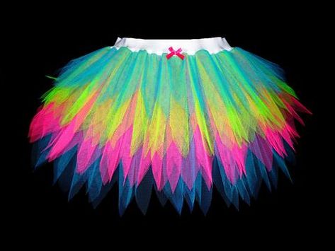 Can Can Costume, Diy Neon Party, Light Up Tutu, Neon Party Outfits, Rave Tutu, Plus Size Tutu, Neon Tutu, Led Tutu, Feather Tutu