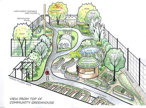 Public Garden Design, Food Forest Garden, Orchard Design, Orchard Garden, Garden Desig, Permaculture Gardening, Permaculture Design, Garden Design Layout, Survival Gardening