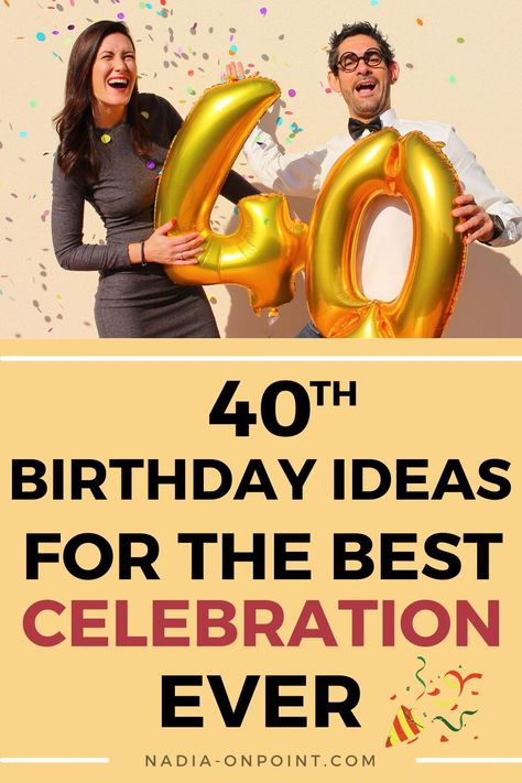 Event Planning Aesthetic! Here are some of the best 40th Birthday Ideas for Women and Men! Awesome 40th Birthday Ideas outdoor and indoor. 40th Birthday Ideas Husband | 40th Birthday Ideas themes women | 40th birthday ideas men | 40th birthday ideas at home | 40th Birthday party ideas. #birthday #party #40thbirthday 40 Birthday Party Ideas For Him, Couples 40th Birthday Party, 40thbirthday Ideas Men, Husband’s 40th Birthday Ideas, 40th Birthday Entertainment Ideas, 40thbirthday Ideas Woman, 40th Birthday Ideas For Couples, 40 Year Old Man Birthday Party Ideas, 40 Bday Ideas For Men Fun