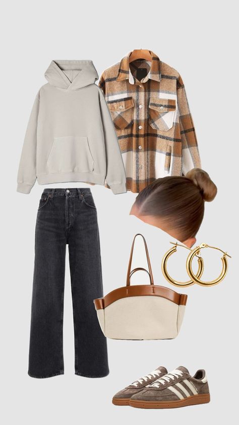 #fall #falloutfit #casual #casualoutfit #hairinspo #shoes #brownoutfit #hoodie #bag #collagestyle #teenage #teen #teenoutfitinspo Teenage Winter Outfits, Winter New York Outfits, Fall Party Outfit, Teen Fall Outfits, New York Outfits, Winter Outfits For Girls, Fall Outfits For School, Girls Fall Outfits, Sweatshirt Outfit