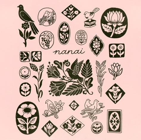 Scandinavian Folk Art Tattoo For Women, Nordic Folk Art Tattoo, Scandi Tattoo, Scandinavian Tattoo For Women, Folk Tattoo, Czech Tattoo, Scandinavian Tattoo, Traditional Tattoo Flowers, La Tattoo