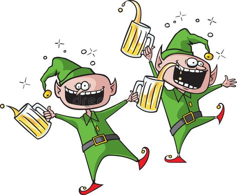 Party Elves. A pair of cartoon Elves celebrating the holidays. Vector and high r , #Affiliate, #cartoon, #celebrating, #pair, #Party, #Elves #ad Cheer Funny, Elf Svg, Christmas Phrases, Christmas Beer, Beer Poster, New Years Poster, Happy New Year Greetings, Beer Party, Woo Hoo