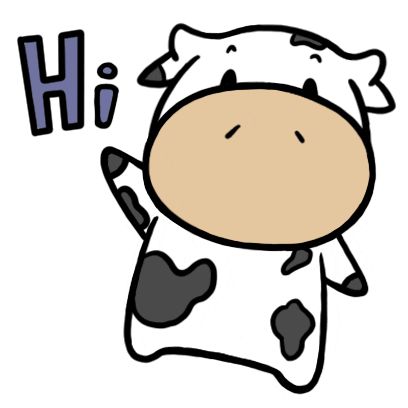 Wave Hello Sticker By Aminal Sticker Hello Gif Cute, Cow Cartoon Images, Hi Gif, Hello Gif, Hello Sticker, Cow Drawing, Thinking Of You Quotes, Youtube Channel Ideas, Cow Pictures