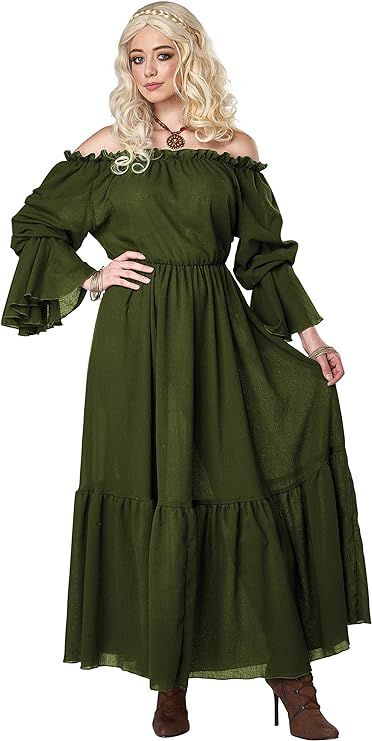 Amazon.com: California Costumes Renaissance Peasant Chemise Adult Costume (Green), X-Small,Olive : Clothing, Shoes & Jewelry Olive Colored Dress, California Costumes, Ren Fest, Chemise Dress, Olive Green Dresses, Medieval Costume, Forrest Gump, 1st Century, Costumes Ideas