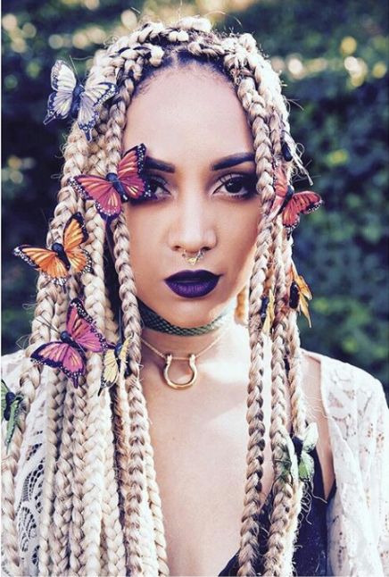 Braiding Hairstyles, Festival Hair Accessories, Afro Punk Fashion, Big Box Braids, Jumbo Box Braids, Girls Braids, Festival Hair, Afro Punk, Long Braids