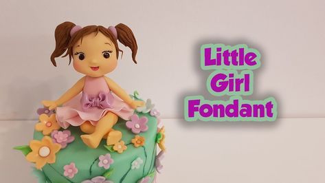 Fondant Doll, Fondant Girl, Fondant People, Fondant Art, Litle Girls, Sugar Mama, Doll Cake Topper, Fondant Figures Tutorial, Fondant Cake Topper