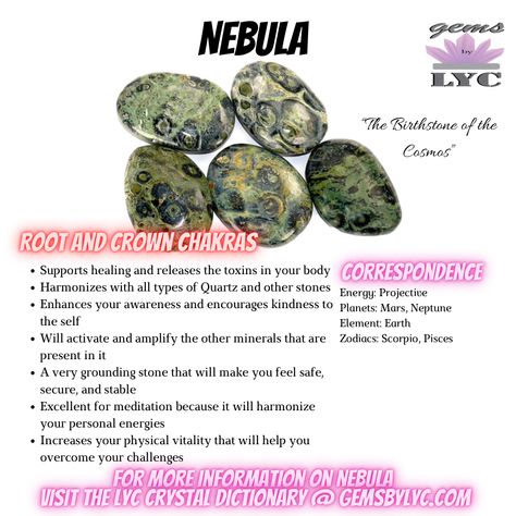 Nebula Stone Meaning, Rose Quartz Magical Properties, Crystal Dictionary, Mookite Crystal Properties, Types Of Quartz, Spiritual Natural Amethyst Stones, Crystals Meaning, Crystal Cards, Mystical Healing Raw Stone Crystals