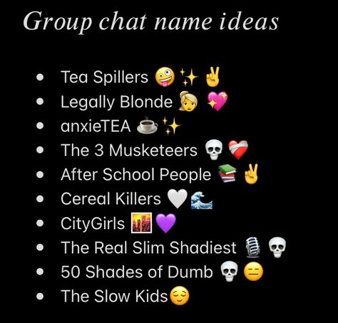 Whatsapp Group Description Ideas, Sibling Group Chat Name Ideas, Group Names Ideas Friends, Awesome Group Names, Group Names Ideas Friends Whatsapp, Gc Names Ideas, Name For Whatsapp, Group Names Funny, Group Chat Names