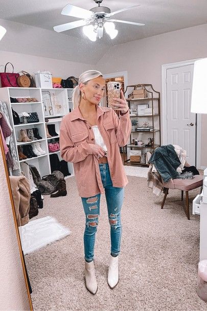 Pink Shacket Outfit Women Winter, Pink Courdory Jacket Outfit, Pink Corduroy Shacket Outfit, Pink Courderoy Jacket Outfit, Pink Corduroy Jacket Outfit, Pink Shacket Outfit Women, White Corduroy Jacket Outfit, Pink Shacket Outfit, White Shacket Outfit