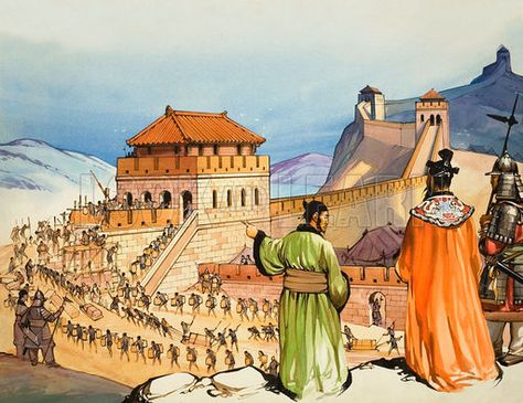 Great wall of China, picture, image, illustration Qin Dynasty, History Images, Chinese History, Great Wall Of China, Chinese Architecture, Ming Dynasty, China Art, Great Wall, Ancient China