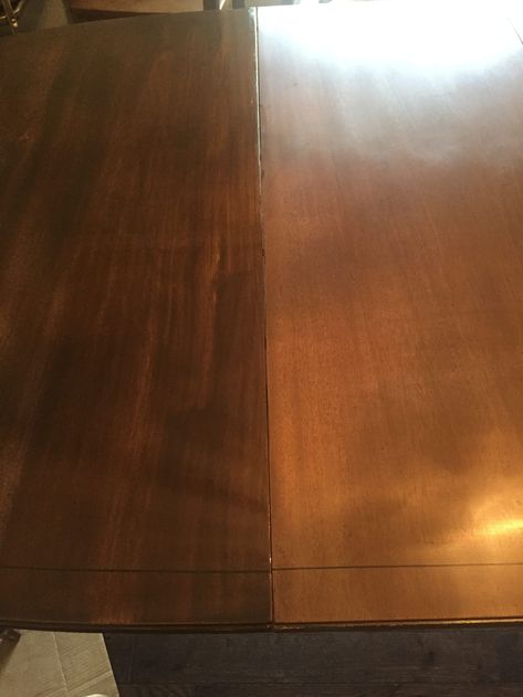 How to Refinish a Dining Table (without Stripping & Sanding) – The Adored Abode Refinished Table, Diner Table, Wood Filler, Wood Table Top, Solid Wood Table, Under The Table, Furniture Restoration, Redo Furniture, Wainscoting