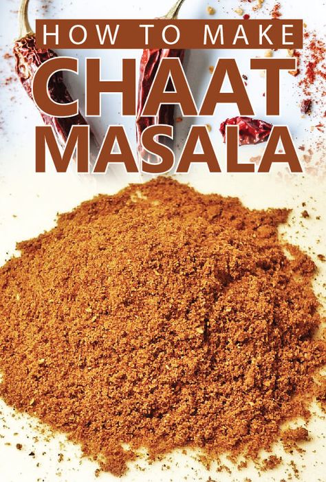 Chaat Masala Recipe - Homemade Chaat Masala Powder Ingredients Mix Indian Spice Mix, Chat Masala, Curry Spice, Masala Powder Recipe, Homemade Spice Mix, Food Bars, Homemade Mixes, Masala Spice, Spice Mix Recipes