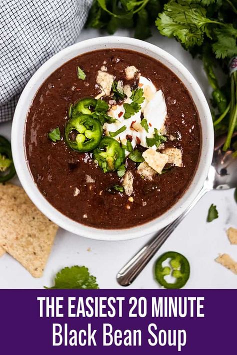 Lemon Zest Recipes, Easy Black Bean Soup, Clean Eating Soup Recipes, Black Bean Soup Recipe, Bean Soup Recipe, Black Bean Salsa, Bean Soup Recipes, Black Bean Soup, Delicious Soup Recipes