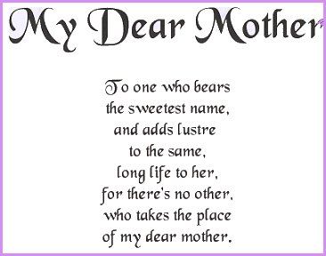 http://anu4frndz.blogspot.com/2009_11_01_archive.html Short Poem On Mother, Cute Short Poems, My Mother Poem, Poems For Your Mom, Short Mothers Day Poems, Mothers Love For Her Son, Mum Poems, Short Poem, I Miss My Mom