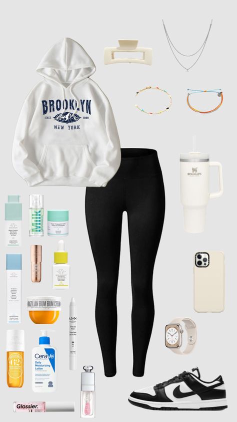 #outfitinspo #preppy #preppyinspo #outfit #outfits #preppyfit #preppyoutfit #hoodie #comfy #cute Preppy Comfortable Outfits, Hoodie And Leggings Outfit Aesthetic, Trendy Preppy Outfits Winter, Preppy Hoodie Outfit, Casual Preppy Outfits Fall, Tution Outfits Ideas, Cute Outfits Layout, Preppy Outfits Layout, Preppy Winter Clothes