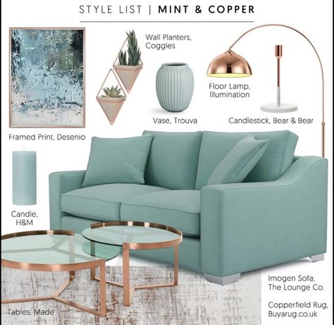 Mint Decor Living Room, Light Blue Sofa Living Room, Mint Living Rooms, Blue Sofas Living Room, Green Sofa Living Room, Pastel Living Room, Lounge Room Styling, Snug Room, Pastel Home Decor