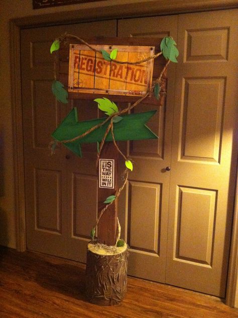 Survivor Decorations, Jungle Theme Classroom Decorations, Safari Vbs, Survivor Theme, Vbs Jungle, Shipwrecked Vbs, Cave Quest, Jungle Theme Decorations, Mystery Island