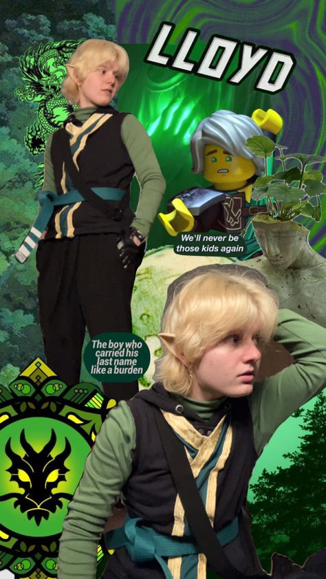 My Lloyd costume/cosplay :)! #lloydgarmadon #lloydcosplay #ninjago #ninjagocosplay #legoninjago #cosplay #green #greenpower #legacyofthegreenninja #greencore #energy #myself Ninjago Cosplay, Princess Palace Pets, Lloyd Ninjago, Still Life Pictures, Palace Pets, Costume Cosplay, Create Collage, Boys Who, Creative Play