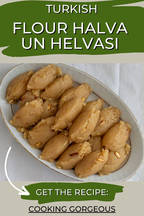 Turkish dessert that is easy to make, extremely delicious, and made with just four ingredients—flour, butter, sugar, and milk. Flour Halva, Halva Recipe, Fun Dinner, Easy Chocolate Desserts, Homemade Recipes Dessert, Sunday Dinner Recipes, Hearty Comfort Food, Recipes With Few Ingredients, Kebab Recipes