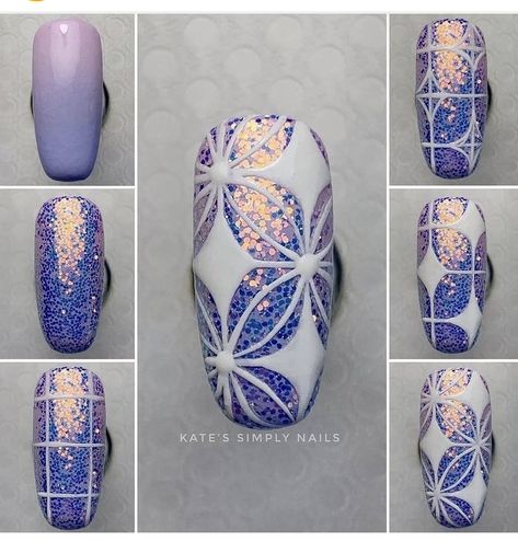 Nail Techniques, Nail Tutorial, Nail Art Techniques, Fancy Nails Designs, Geometric Nail, Nail Art Designs Diy, Nail Art Designs Videos, Pretty Nail Art, Cute Nail Art