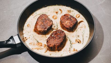 Vegan Filet Mignon Cooks Like Premium Steak Now Available Online Juicy Marbles, Baby Ribs, Vegan Food Truck, Vegan Sloppy Joes, Vegan Market, Mignon Steak, Vegan Steak, Filet Mignon Steak, Premium Meat