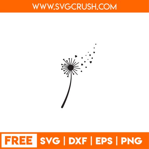 Dandelion Svg Free Cricut, Dandelion Svg Free, Dandelion Svg, Sunflower Drawing, Outline Designs, String Art Patterns, Cricut Free, Flower Svg, Free Svg Cut Files