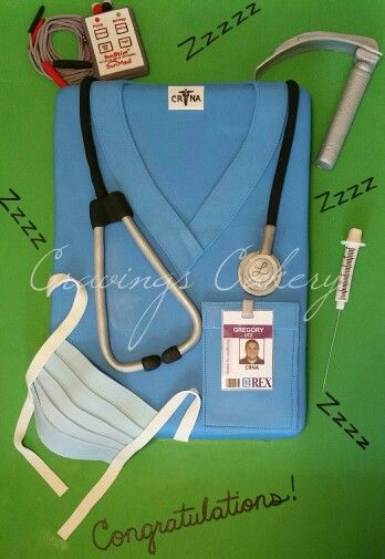 CRNA cake Anesthesia Cake, Crna Graduation, Doctor Graduation Cake, Theatre Cake, Dancer Cake, Medical Cake, Medical Cookies, Nurse Cake, Lightning Mcqueen Cake