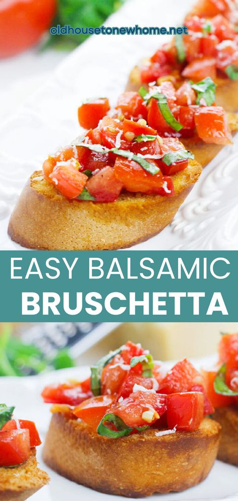 Easy Bruschetta Bruschetta Appetizer Easy, Canned Bruschetta Recipe, Simple Bruschetta Recipe, Easy Bruschetta Recipe Simple, Bread For Bruschetta, Bruschetta Dinner, Bruschetta Recipe Easy, Brushetta Recipes, Bruschetta Easy