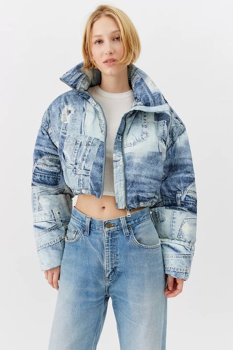 UO Taryn Cropped Puffer Jacket | Urban Outfitters Coat Styles, Denim Shirt Jacket, Jacket Corduroy, Jackets Denim, Cropped Puffer Jacket, Green Fits, Women's Jackets, Corduroy Jacket, Coat Fashion