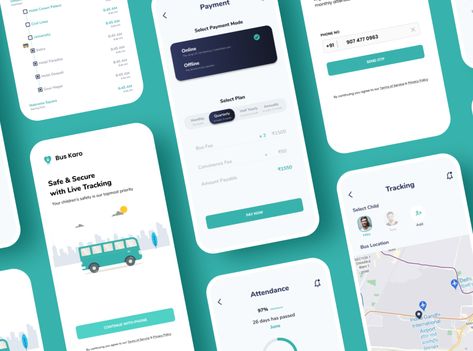 School Bus Tracking App by Haspr™ Bus App, Tracking App, Brand Experience, School Bus, Minimal Design, Graphic Design Illustration, App Design, Global Community, Creative Professional