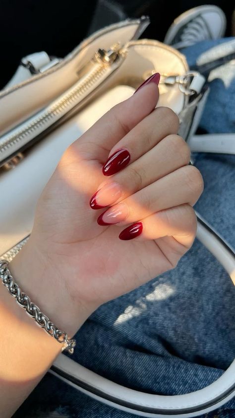 September Almond Nails Designs, November Nails, Hello Nails, Cherry Nails, Subtle Nails, Christmas Nails Easy, Nagel Tips, Casual Nails, Classy Acrylic Nails