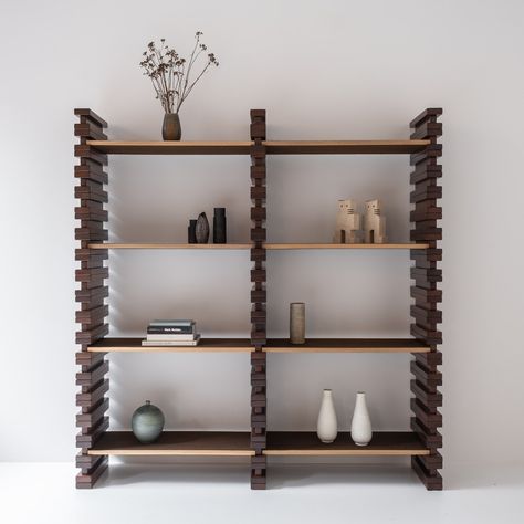 Listed on VNTG.com: High quality brutalist open bookshelf, 1960s | #vntg #vintage Bio For Instagram, Open Bookshelf, String Shelf, Wall Storage Unit, Open Bookshelves, Metal Shelving Units, Teak Wall, Bookshelf Design, Book Wall