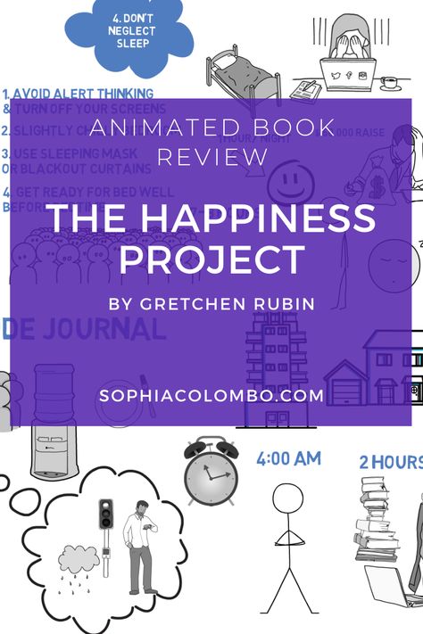 Learn how to be happy and create happiness in your life from the concepts and ideas in Gretchen Rubin’s book “The Happiness Project”. In this animated book review, I try to cover some of the lessons I’ve learned from the book that I try to apply in my daily life ever since. The Happiness Project, Gretchen Rubin The Happiness Project, The Art Of Happiness Book, The Happiness Project Gretchen Rubin, Books On Finding Your Purpose, The Art Of Thinking Clearly Book, Purpose Driven Life Book, Gretchen Rubin, How To Become Happy