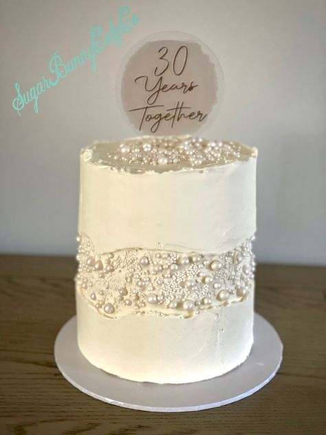 30th Anniversary Cake Ideas For Parents, 30th Anniversary Cake For Parents, 30 Wedding Anniversary Cake, 30 Anniversary Cake, Pearl Anniversary Cake, 30th Wedding Anniversary Cake, 30th Anniversary Cake, Prosecco Cake, Elegant Wedding Cake Toppers