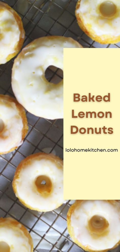 Baked Lemon Donuts are a simple recipe with only a few ingredients. Light and fresh baked donuts with lemon flavor and a sweet glaze over top. Glazed Donut Recipe, Hurts Donuts, Lemon Glazed Donuts, Fruit Recipes Healthy, Sweet Glaze, Donut Recipe, Egg Recipes For Breakfast, Lemon Flavor, Fruity Desserts