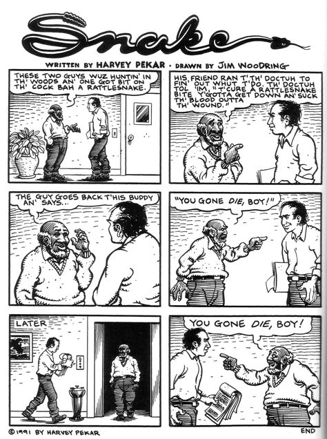 Here's our man, every day hero in an excerpt from Best of American Splendor Harvey Pekar - Jim Woodring, Jim Woodring, Harvey Pekar, American Splendor, American Comic, American Comics, Every Day, Comics, Quick Saves, Art