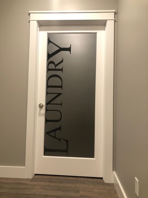 Frosted Laundry Room Door, Frosted Glass Laundry Room Door, Glass Door Laundry Room, Laundry Room Glass Door, Laundry Doors Ideas, Glass Laundry Door, Glass Laundry Room Door, Laundry Room Door Ideas, Frosted Door