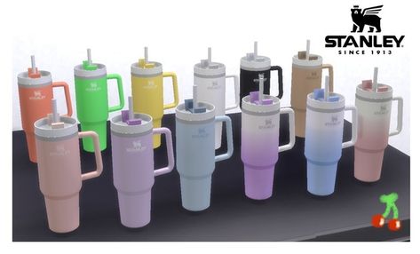 Stanley H2.0 Tumbler | Cherry Sims 4 Bottles Cc, Sims 4 Stanley Cup Cc, Sims 4 Cc Cups, Sims 4 Cc Drinks Functional, Sims 4 Stanley Cup, Sims 4 Mug Cc, Sims Cheats, Los Sims 4 Mods, Sims 4 Male Clothes