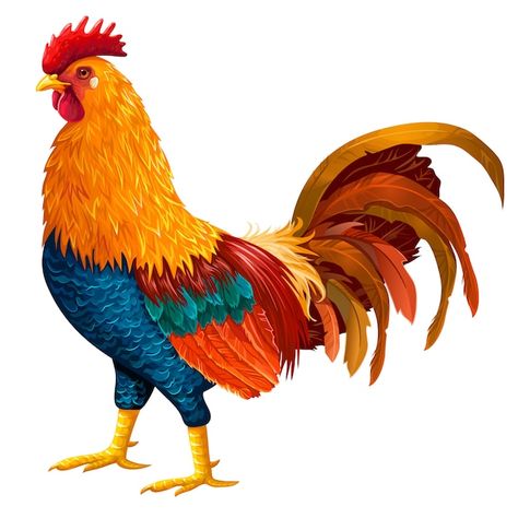 Aesthetic Chicken, Rooster Images, Chicken Aesthetic, Rooster Silhouette, Rooster Illustration, Cartoon Rooster, Rooster Logo, Chicken Drawing, Colorful Rooster