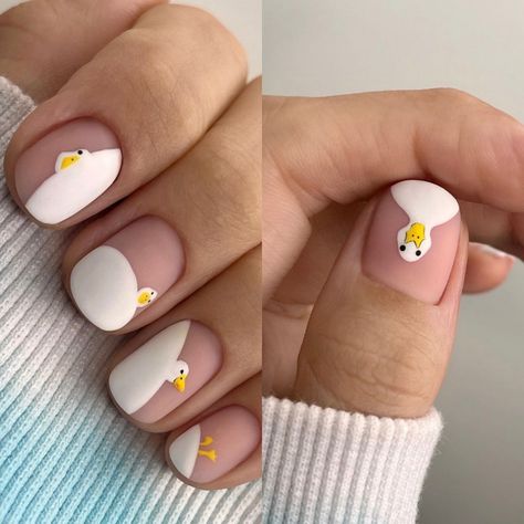 Halloweenský Makeup, Minimal Nails Art, Hello Nails, Duck Nails, Cute Simple Nails, Simple Gel Nails, Summery Nails, Minimal Nails, Her Nails