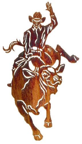 bull riding Health Gadgets, Rustic Metal Wall Art, Bull Rider, Laser Cut Steel, Western Wall Art, Bull Riders, Wood Burning Patterns, Laser Cut Metal, A Bull