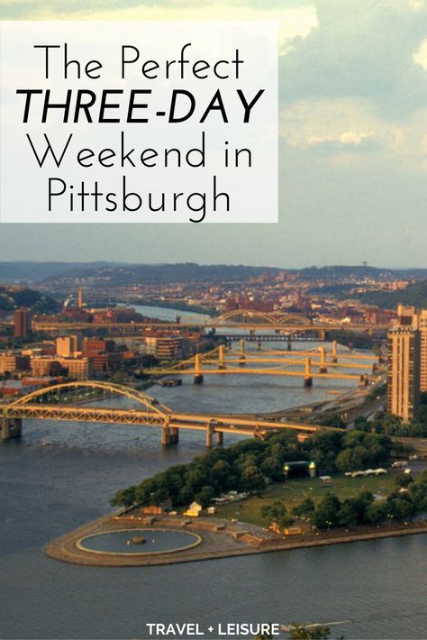 As part of a new series, Travel + Leisure is exploring America one three-day weekend at a time. Here’s what to do on a short vacation to Pittsburgh. Pittsburgh Breweries, Primanti Brothers, Visit Pittsburgh, Pennsylvania Travel, Short Vacation, Coffee Cocktails, Vacation Places, Pittsburgh Pa, Weekend Trips