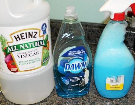 Dawn Vinegar, Glass Cleaner Recipe, Homemade Bathroom Cleaner, Window Cleaner Homemade, Homemade Shower Cleaner, Homemade Cleaner, Vinegar Cleaner, Bathtub Cleaner, Clean Kitchen Floor