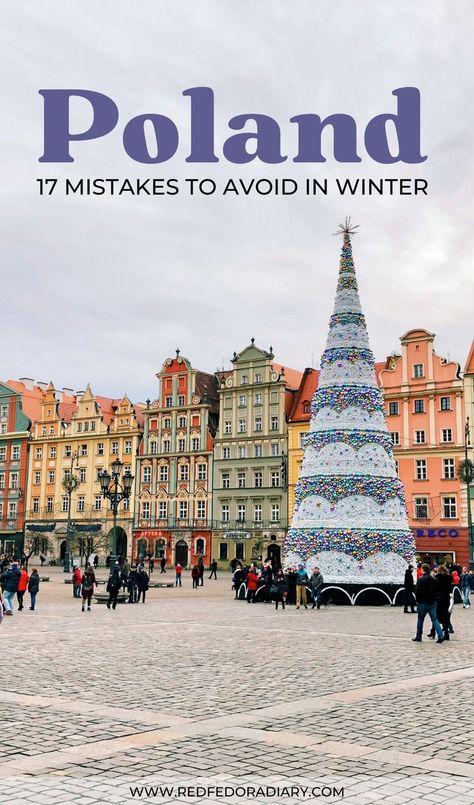 Winter in Poland | Poland in winter | Poland winter | winter in Poland beautiful | winter in Poland travel | winter in Poland aesthetic | Places to visit in Winter | Poland travel tips for winter | winter travel tips for Poland | Poland travel | Christmas markets in Poland | Poland Christmas Markets | Poland winter outfit | what to pack for winter in Poland | what to pack for Poland in winter | travel to Poland tips | Mistakes to avoid in Poland | Aesthetic Places To Visit, Places To Visit In Winter, Poland Winter, Poland Aesthetic, Poland Christmas, Tips For Winter, Visit Poland, Travel Christmas, Christmas In Europe